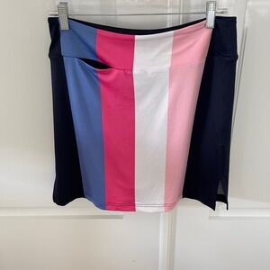 Golftini striped golf skirt